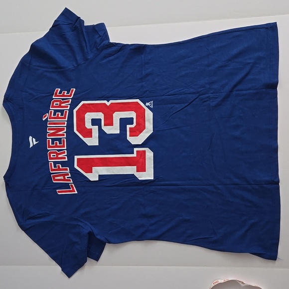 Lafreniere New York Rangers Fanatics Authentic Stack Name & Number V-Neck - Picture 3 of 7
